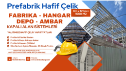 1000 m2 PREFABRİK MODÜLER DEPO FİYATLARI