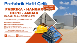 1600 m2 PREFABRİK MODÜLER DEPO FİYATLARI