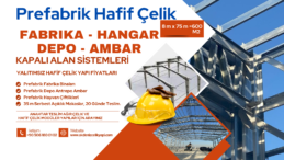 600 m2 Prefabrik Hafif Çelik Yalıtımsız Depo Fiyatları