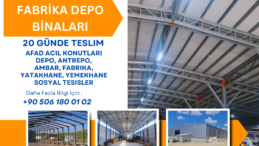 PREFABRİK FABRİKA DEPO BİNALARI